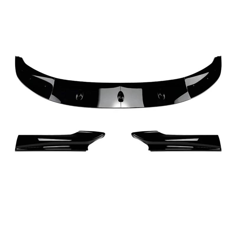 Glänzend schwarzer vorderer unterer Stoßfänger-Spoiler-Lippensplitter, kompatibel for BMW 5er F10 F11 M Sport 2011–2017. Frontstoßstangen-Lippendiffusor-Spoiler(Glossy Black) von BMKUUOSJ