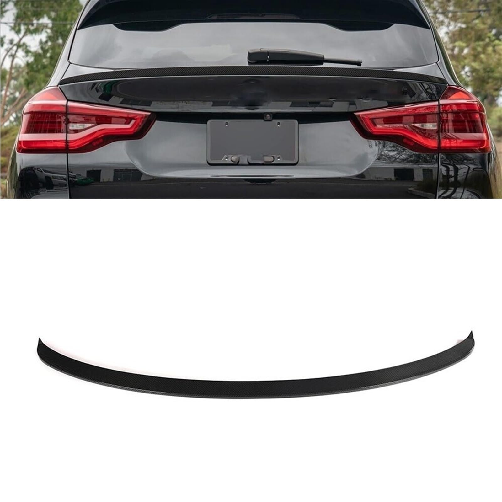 Heckspoilerflügel Kompatibel mit BMW X3 X3M IX3 F97 2018-2022 Auto Heckspoiler Kofferraumdeckel Spoiler Carbonfaser von BMKUUOSJ