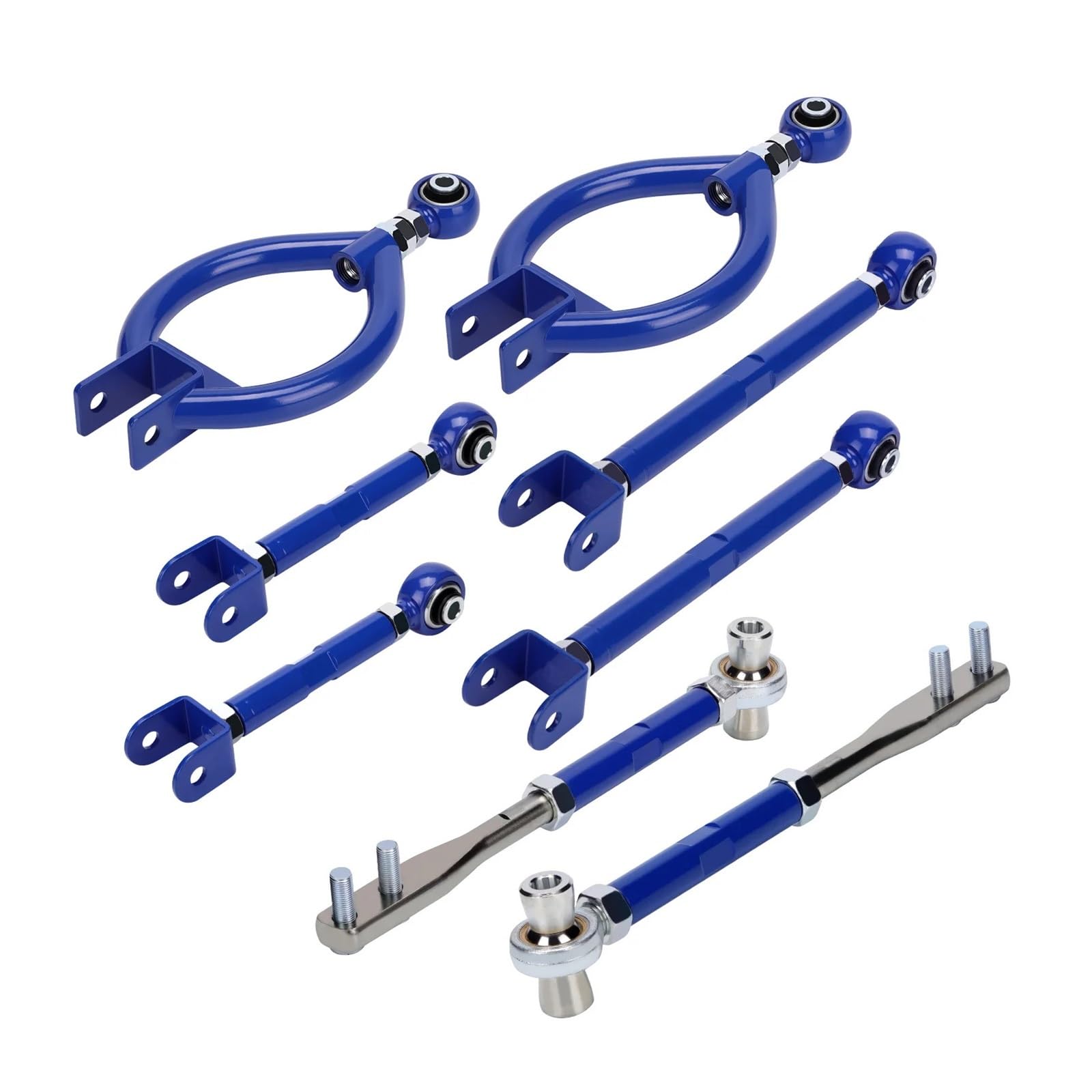 Hinterer Sturzsatz + Traktionssteuerarme-Spannstangen, kompatibel for Nissan 240SX S13 89–94. Einstellbare vordere Spannstange + Spur + Traktion von BMKUUOSJ