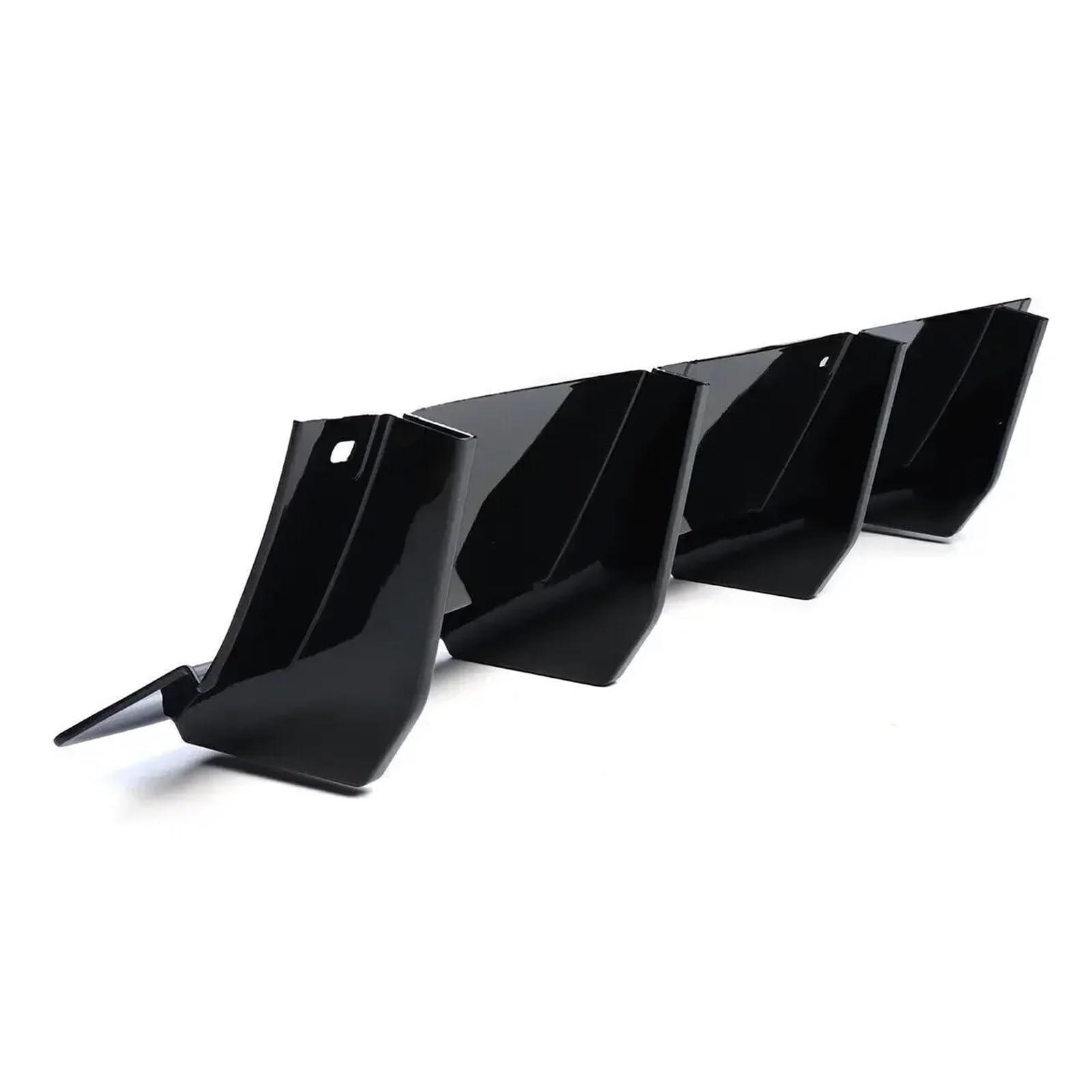 Kompatibel for Dodge Challenger 15–22, Heckstoßstangen-Diffusor, Lippensplitter, Haifischflosse, Spoiler, Mattschwarz, glänzend, schwarz, Carbonfaser-Look(Glossy Black) von BMKUUOSJ