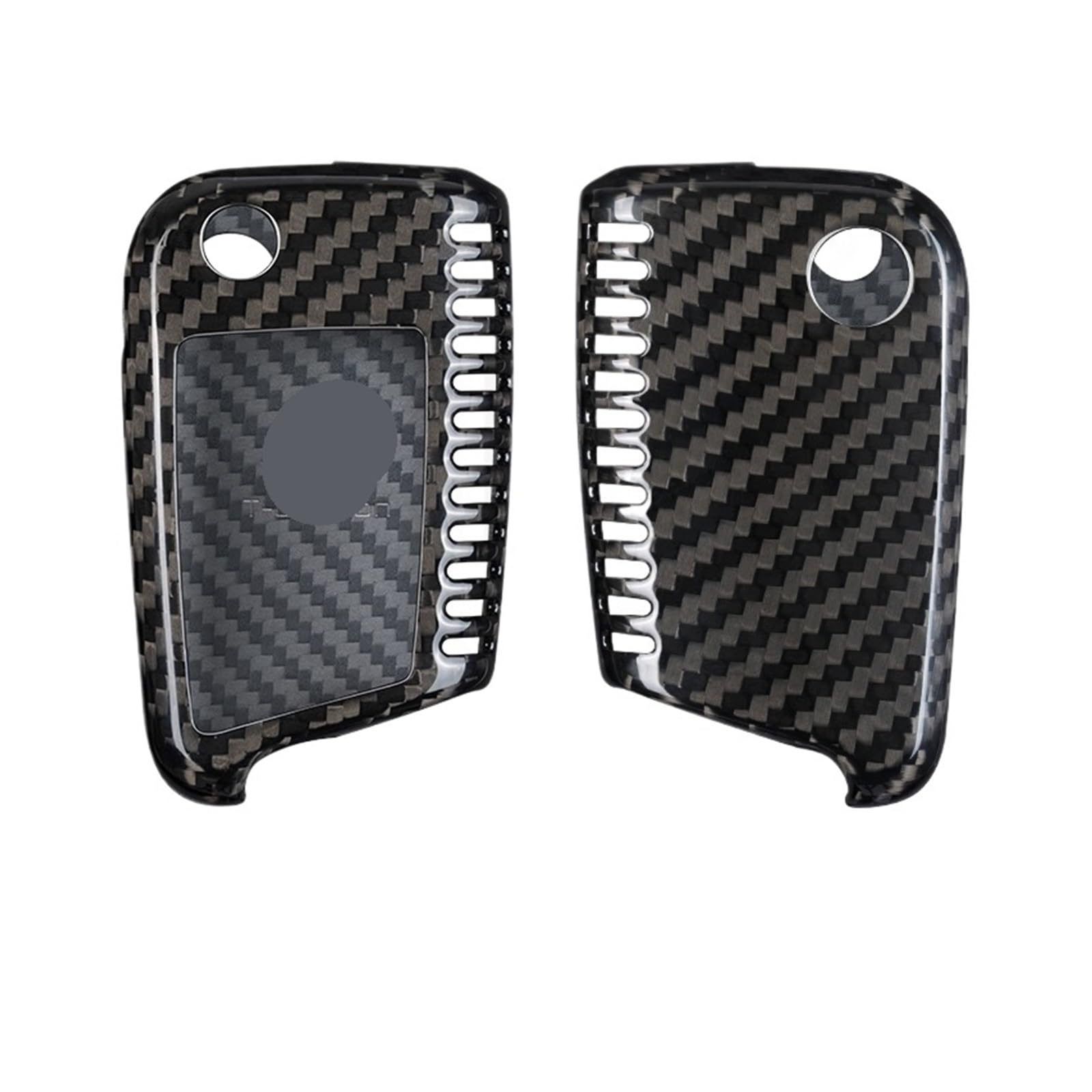 Kompatibel for VW Jetta Tiguan Beetle CC EOS Passat Kaninchen Touareg MK4 Golf MK5 MK6 MK7 MK8 Carbon Faser Auto Schlüssel Fall Abdeckung(Style6) von BMKUUOSJ