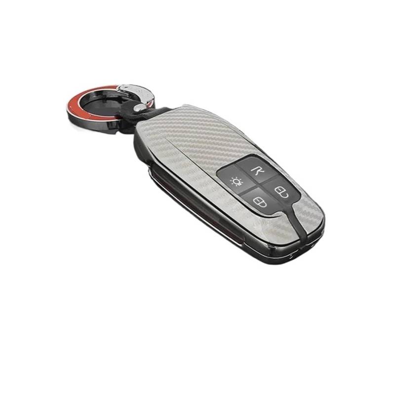 Luxus Remote Key Shell Fall Kompatibel for Ferrari 458 588 488GTB La Ferrari Schlüsselbund Auto Zubehör(Silver B-1) von BMKUUOSJ