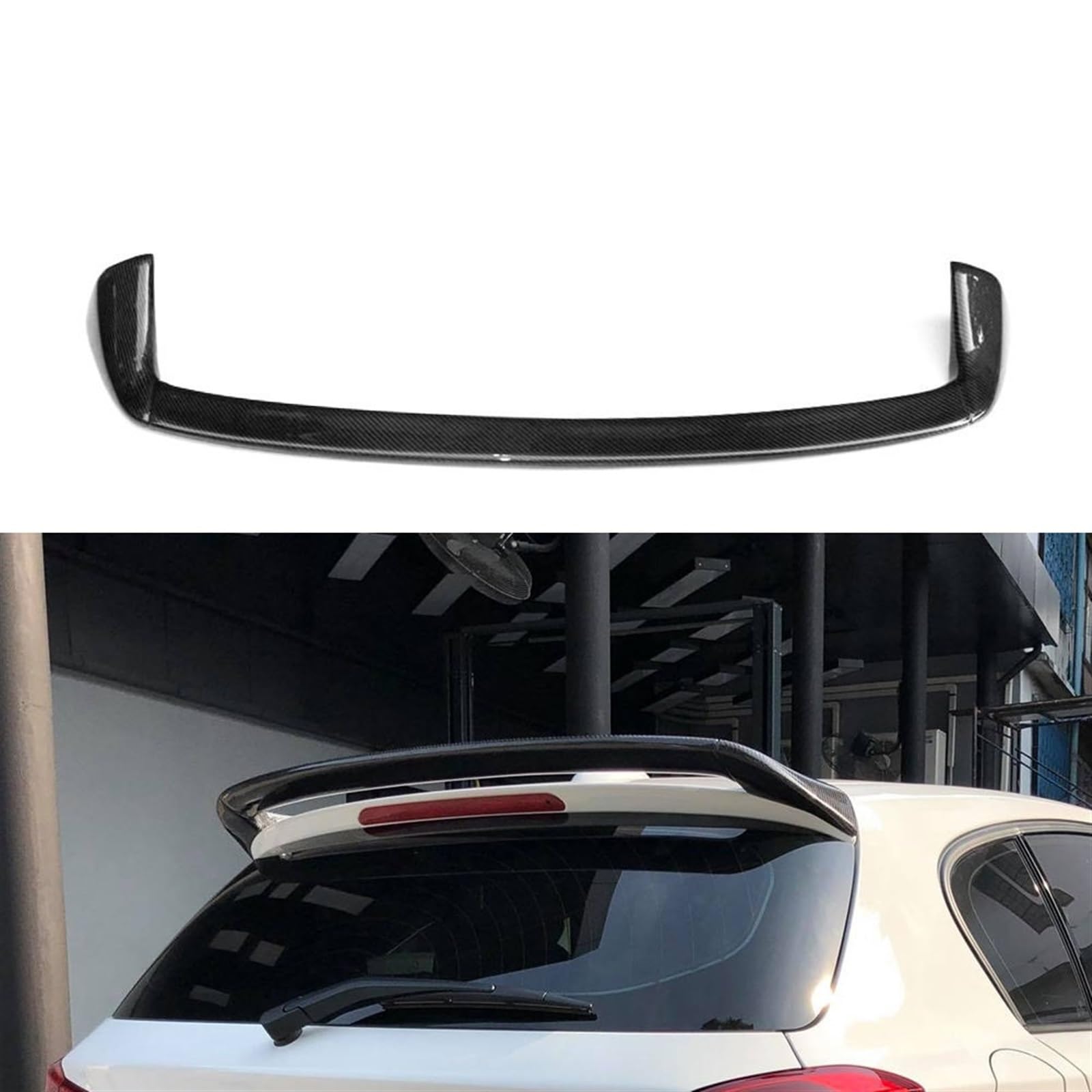 OEM Style Carbon Fiber Heckspoilerlippe Dachspoiler Ducktail Heckflügelverlängerung Kompatibel for BMW 1er F20 F21 135i 2012-2019 von BMKUUOSJ