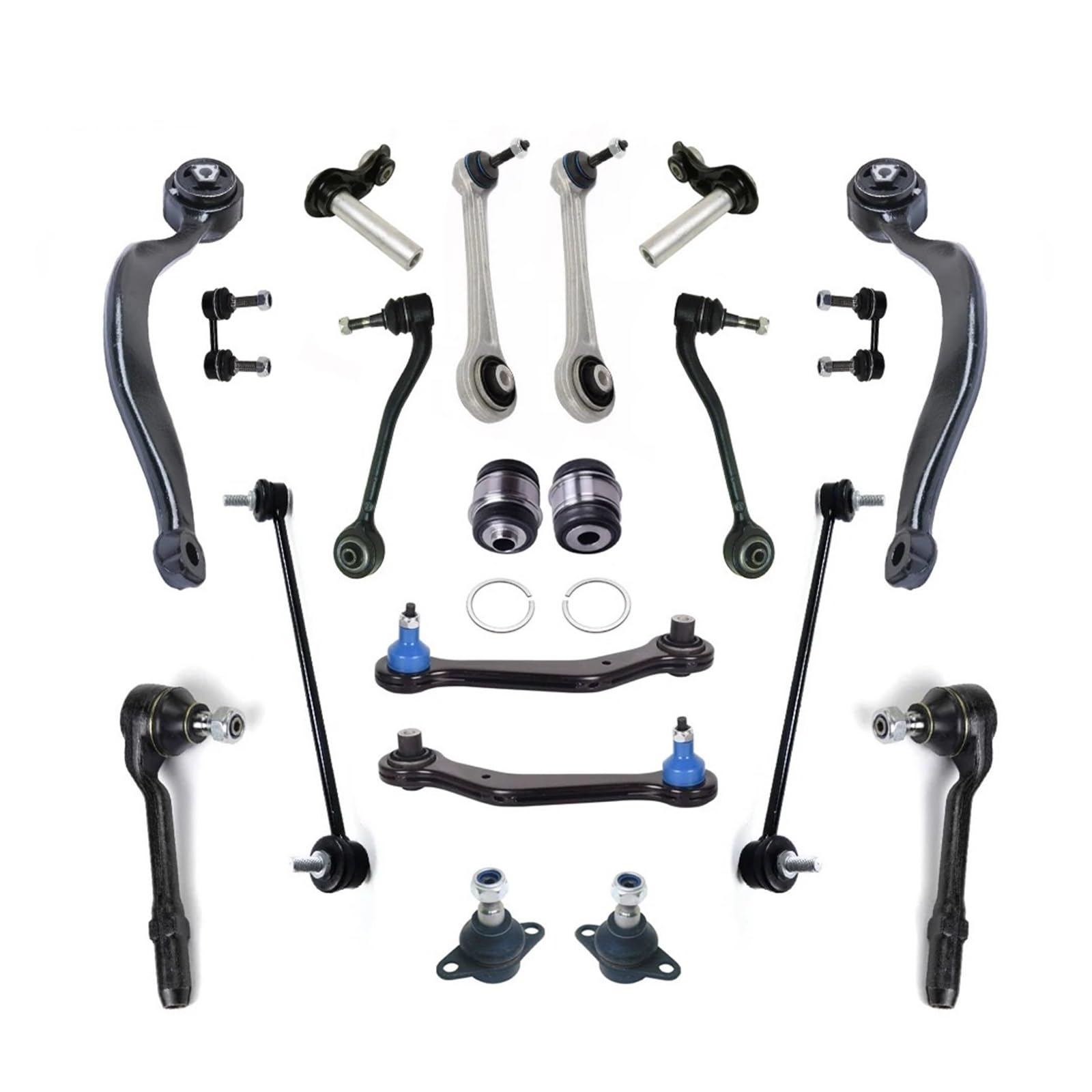 Teile 1 Set Vorderradaufhängung Querlenker Kugelgelenk Stabilisator Link Spurstange Kits kompatibel for BMW X5 3.0i E53 2003 von BMKUUOSJ