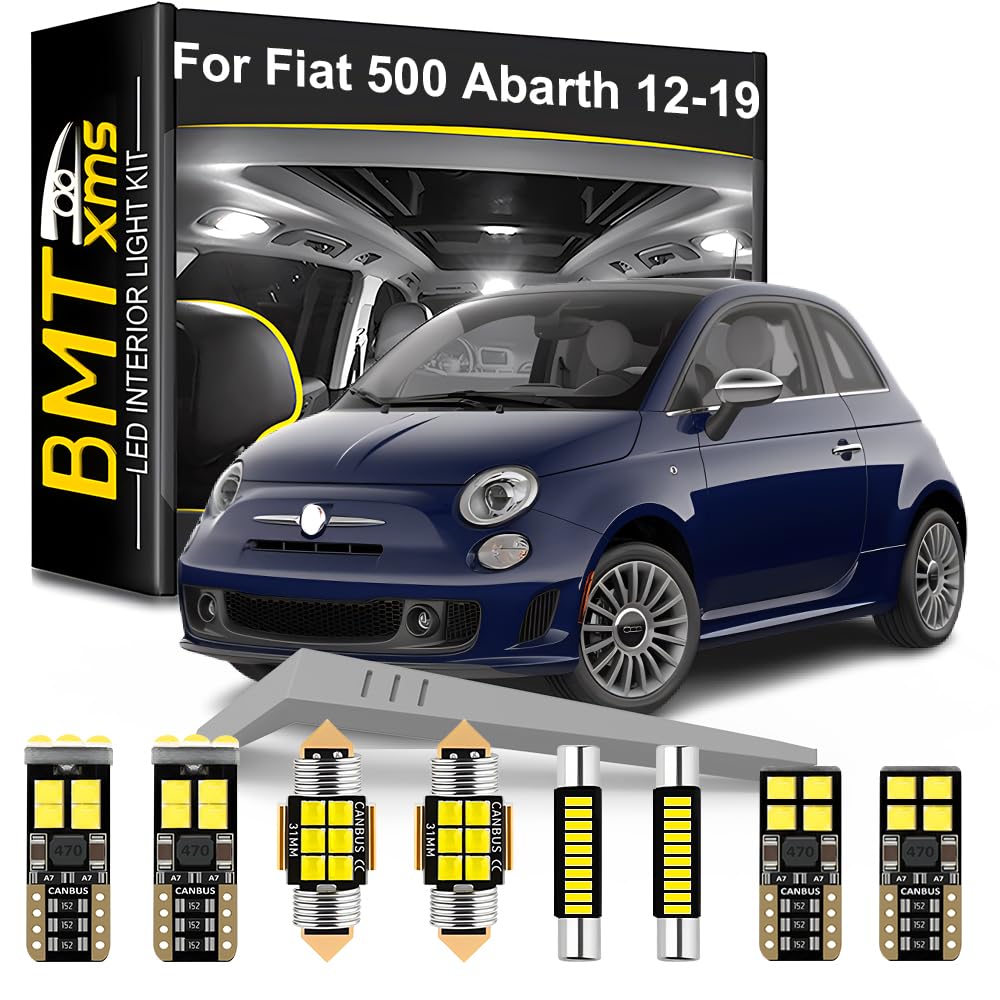 BMT xms Innenraumbeleuchtung Kit Ersatz für Fiat 500 Abarth 500E 2012-2019 von BMT xms