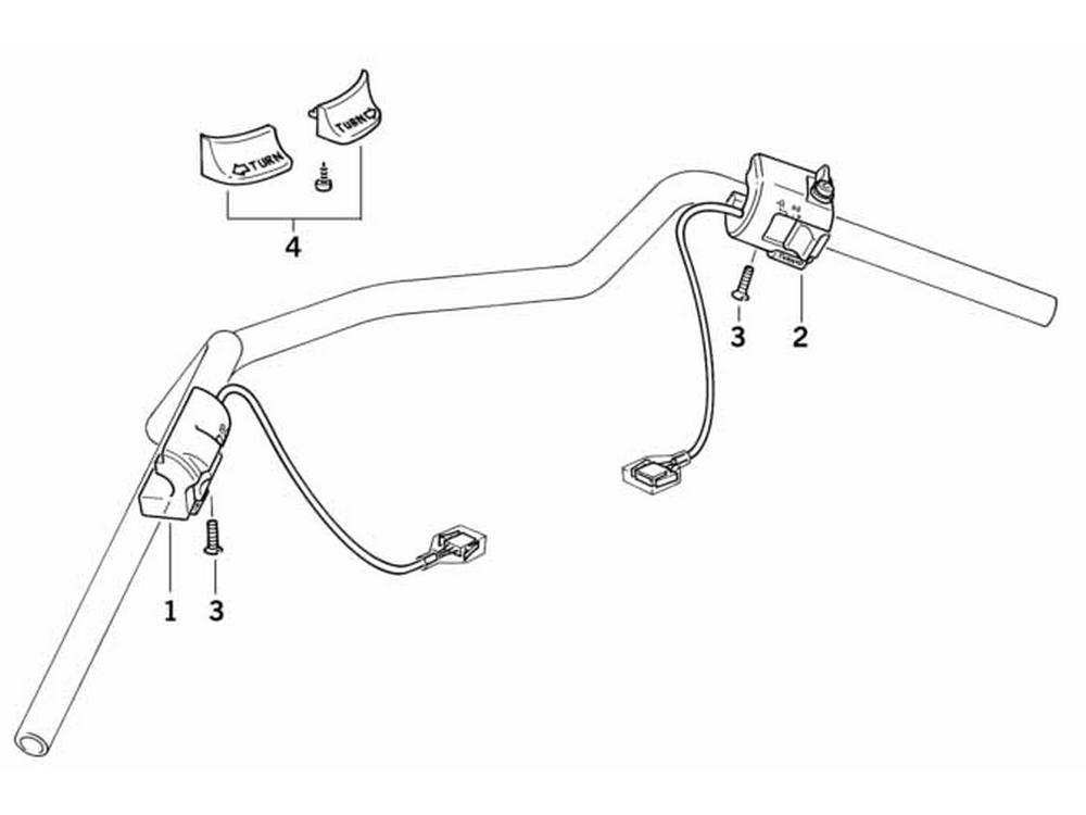 BMW Dauerlicht Kombischalter R80 R RM GS / R100 R GS PD / R850 R /  R1100 RS GS RT R (rechts) von BMW