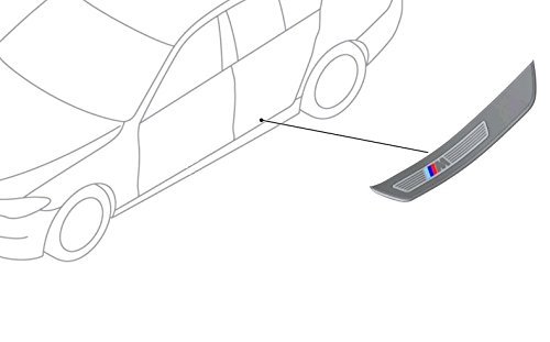 BMW Original M Einstiegsleiste Blende hinten rechts für 5er F10 / F10 LCI und 5er F11 / F11 LCI von BMW