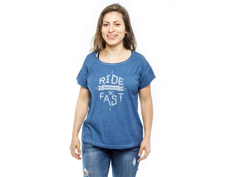 BMW Ride Fast Damen T-Shirt Farbe: Blau Größe: L von BMW