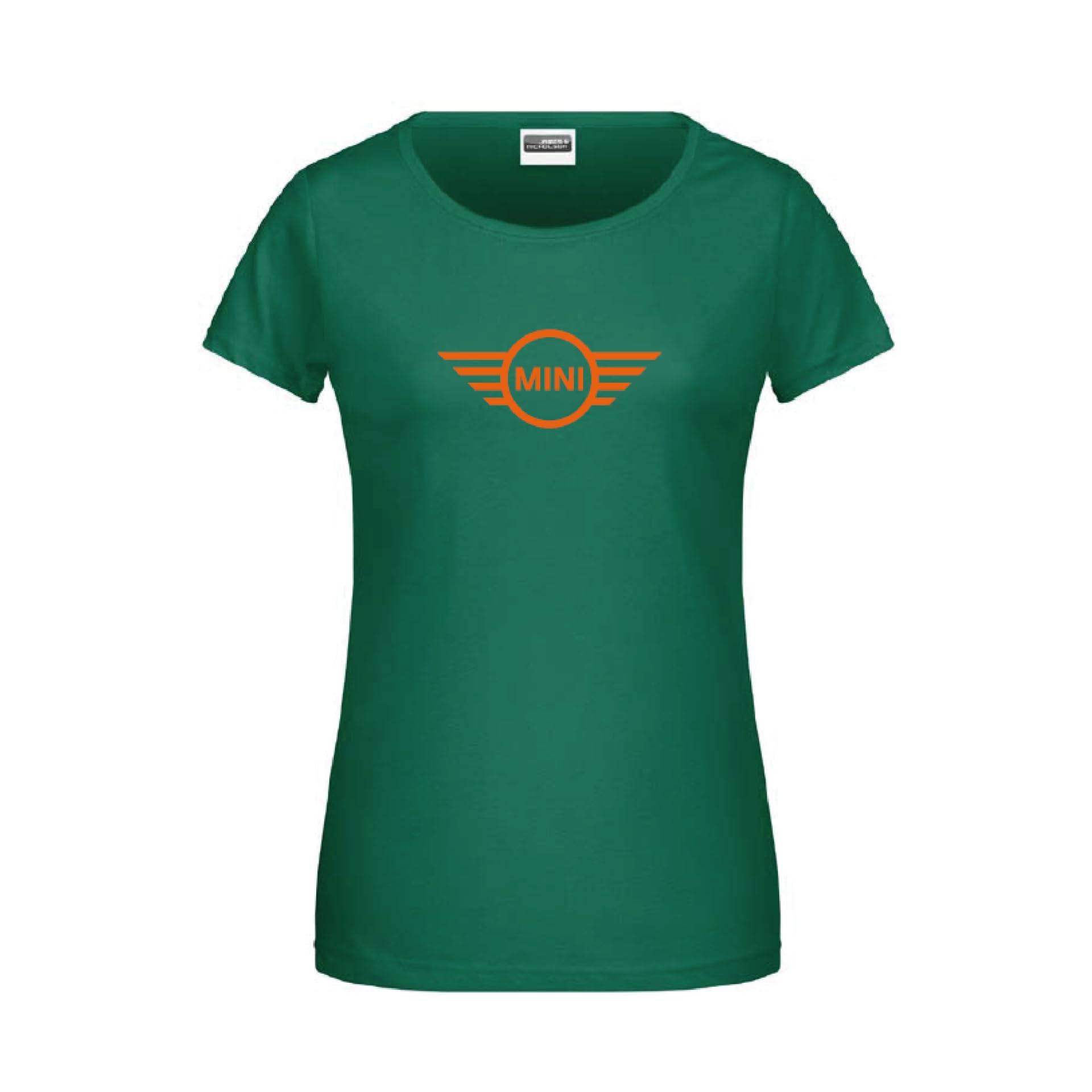 BMW T-Shirt Oberteil Frauen Kurzarm Baumwolle Mini Countryman Cooper SE Rundhals (Grün, L) von BMW