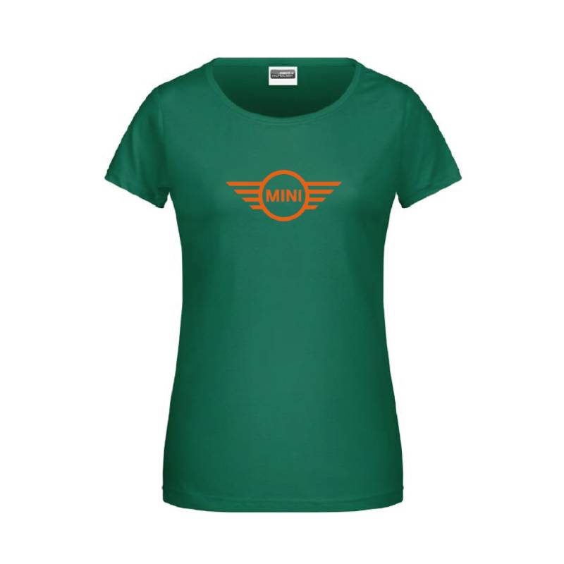 BMW T-Shirt Oberteil Frauen Kurzarm Baumwolle Mini Countryman Cooper SE Rundhals (Grün, L) von BMW