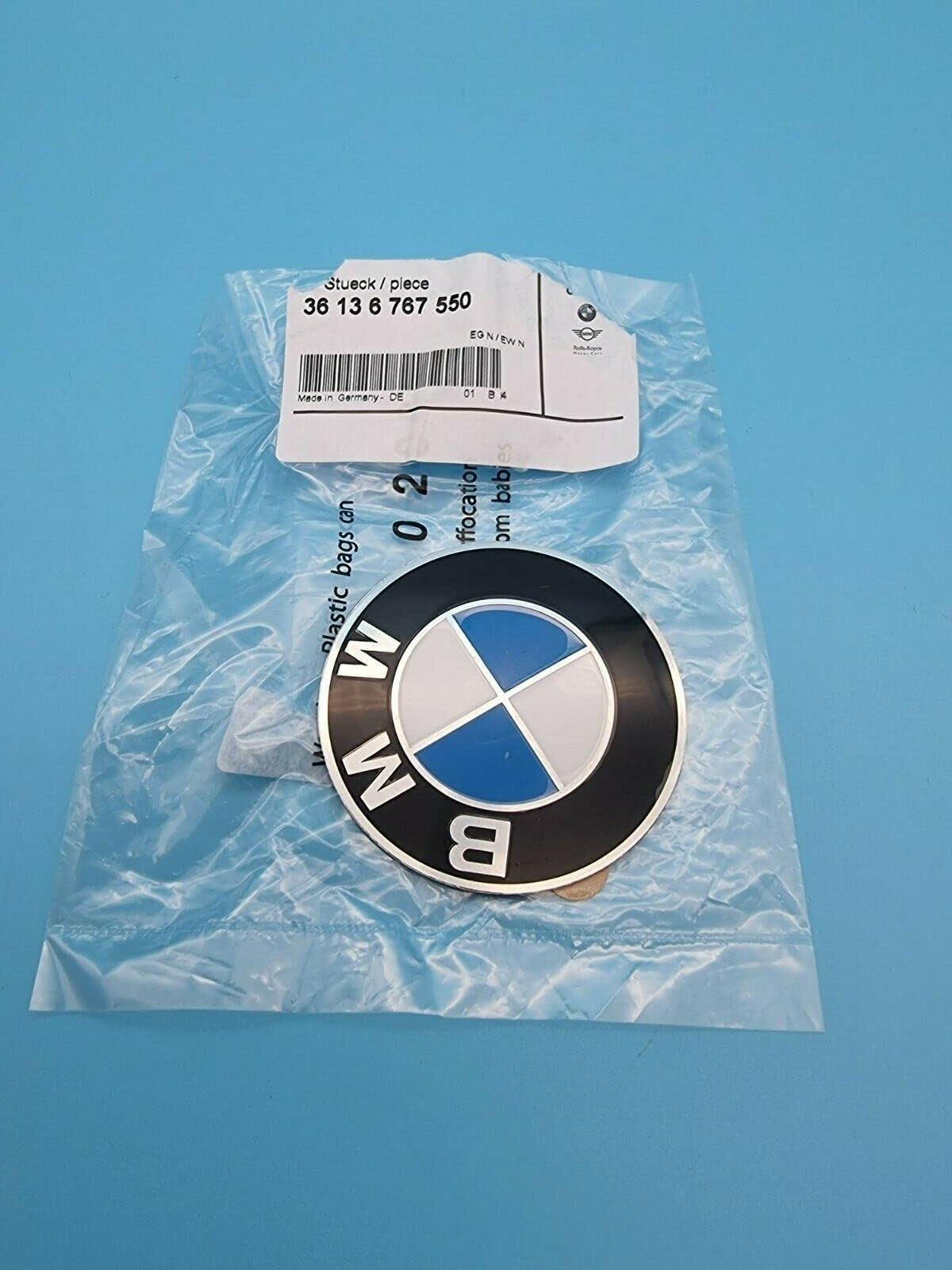 Center Wheel Echte Emblem Kap Decal Sticker Selbstklebend 64.5 mm geprägt (36136767550) von BMW