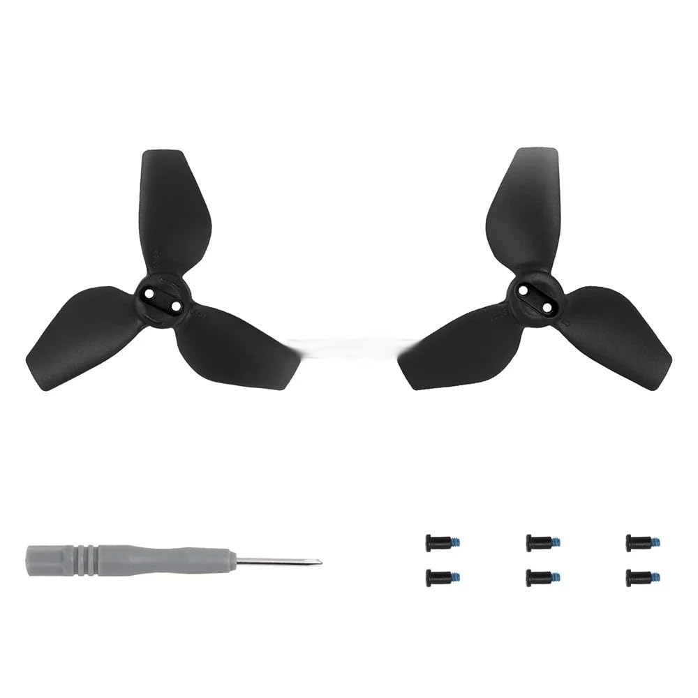 BNEAIGHW Propeller 1/2 Paar Propeller, leichte Flügelventilator-Propeller, Ersatz-Requisiten, Klingenteile, Zubehör Teil ersetzen(1 Pair Black) von BNEAIGHW