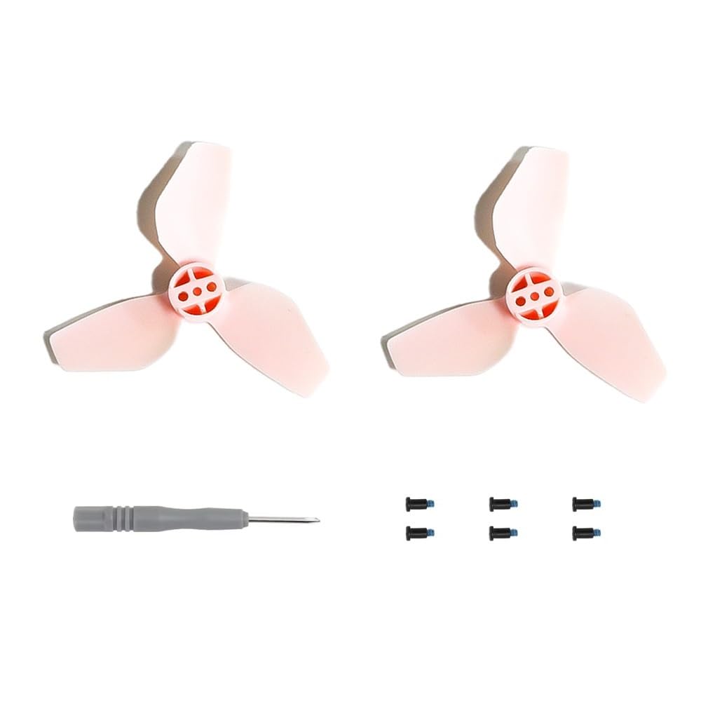 Propeller 1/2 Paar Propeller, leichte Flügelventilator-Propeller, Ersatz-Requisiten, Klingenteile, Zubehör Teil ersetzen(1 Pair pink) von BNEAIGHW