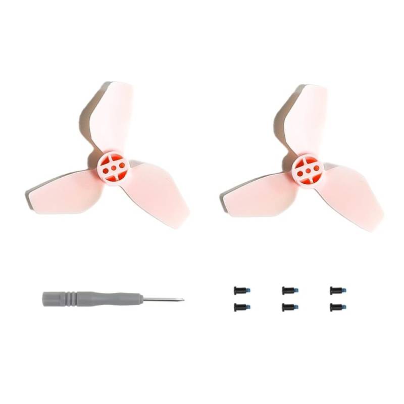 Propeller 1/2 Paar Propeller, leichte Flügelventilator-Propeller, Ersatz-Requisiten, Klingenteile, Zubehör Teil ersetzen(1 Pair pink) von BNEAIGHW