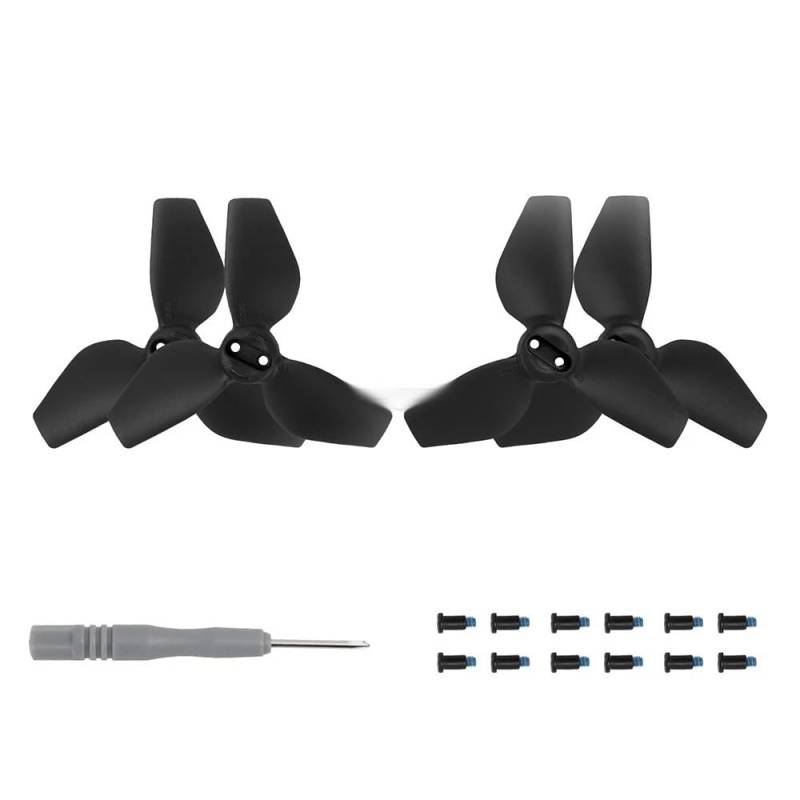 Propeller 1/2 Paar Propeller, leichte Flügelventilator-Propeller, Ersatz-Requisiten, Klingenteile, Zubehör Teil ersetzen(2 Pair Black) von BNEAIGHW