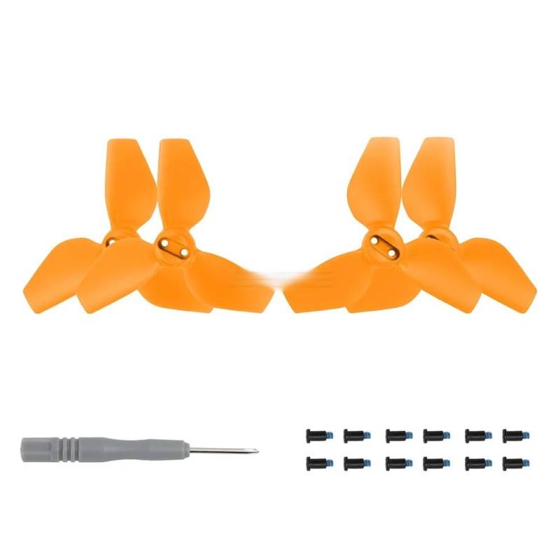 Propeller 1/2 Paar Propeller, leichte Flügelventilator-Propeller, Ersatz-Requisiten, Klingenteile, Zubehör Teil ersetzen(2 Pair Orange) von BNEAIGHW