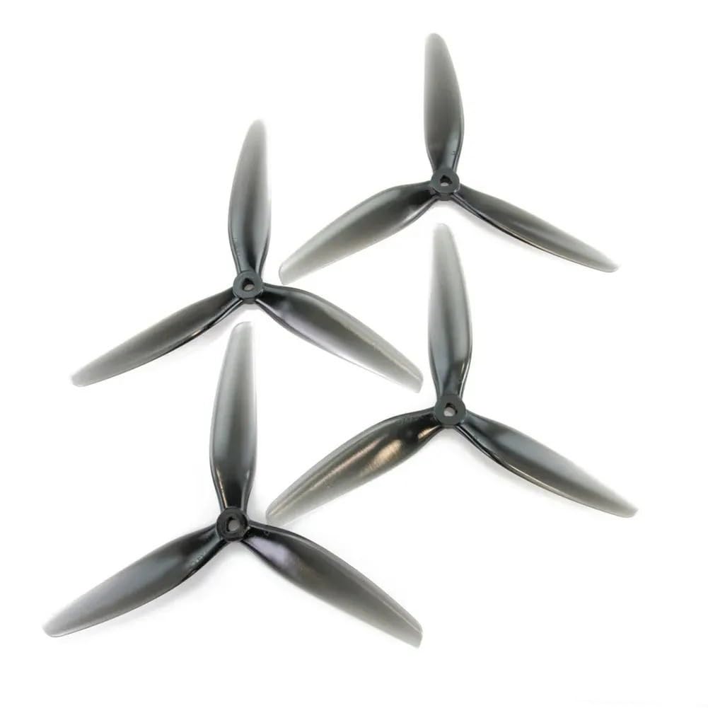 Propeller 2/4 Paar 7X4X3 7040 7 Zoll 3 Blatt/Dreiblattpropeller Hellgrau (2CW+2CCW) Polykarbonat-Drohnenflugzeugpropeller Teil ersetzen(4 Pair) von BNEAIGHW