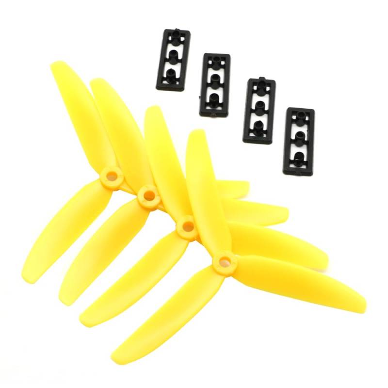 Propeller 4 teile/los 5030 Propeller 3-Blatt Requisiten CW CCW (ABS) Multicopter Kompatibel Mit ZMR250 QAV250 C250 Quadcopter Requisiten Drone (2 paar) Teil ersetzen(2pair-Yellow) von BNEAIGHW