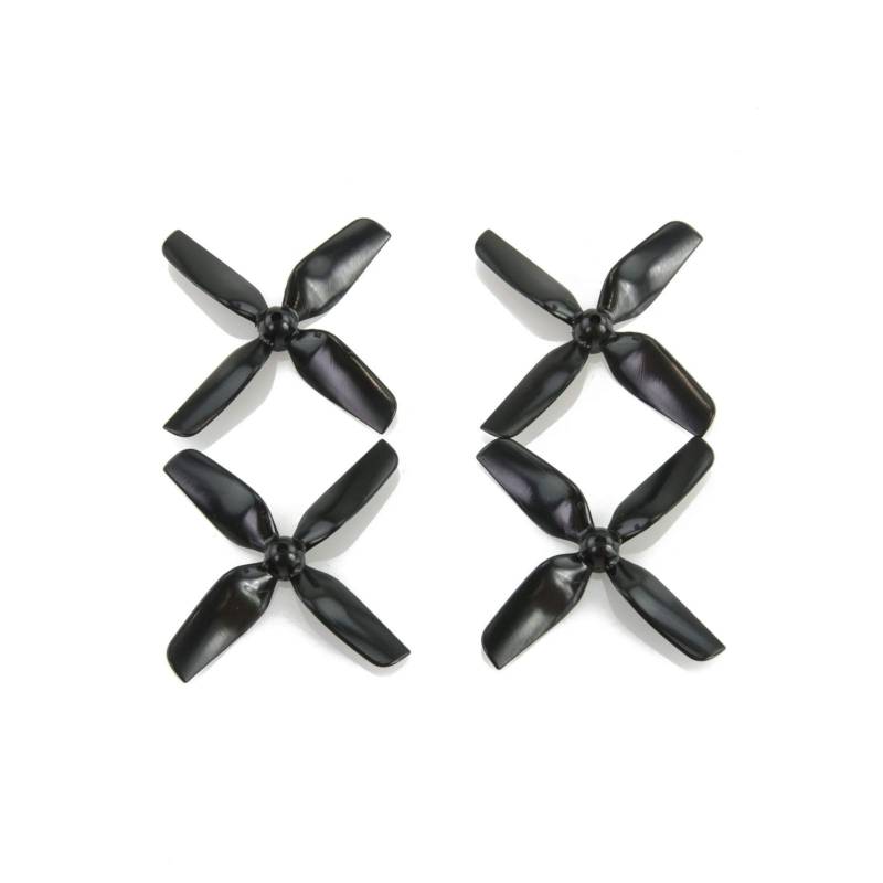 Propeller 40mm 1.6x1.6x4 4-Blade Micro Whoop ABS Propeller 1mm 1,5 mm für RC FPV Racing Freestyle/Fit für Tinywhoop Mobula7 Drohnen Teil ersetzen(2Pairs 1mm Black) von BNEAIGHW