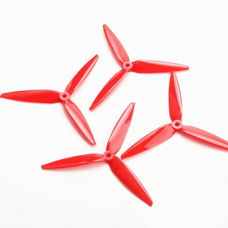 Propeller 4PCS 7X4X3 7040 7 zoll 3 Blatt Propeller (CW + CCW) Poly Carbonat Propeller Kompatibel mit 7 zoll 8 zoll RC Drone Teil ersetzen(Red) von BNEAIGHW