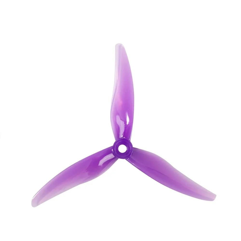 Propeller 51477 5,1 x 4,77 x 3 3-Blatt-PC-Propeller, kompatibel mit RC Aircraft Racing 5-Zoll-Drohnen-Ersatz Teil ersetzen(6L6R 51477 Purple) von BNEAIGHW