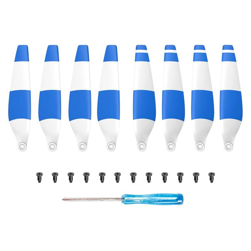 Propeller 8/16 PCS Propeller Drone Klinge Licht Gewicht Quick Release Requisiten Klinge Schraube Flügel Kompatibel Mit Mini 3 Drone Zubehör Teil ersetzen(8pcs Blue-white) von BNEAIGHW