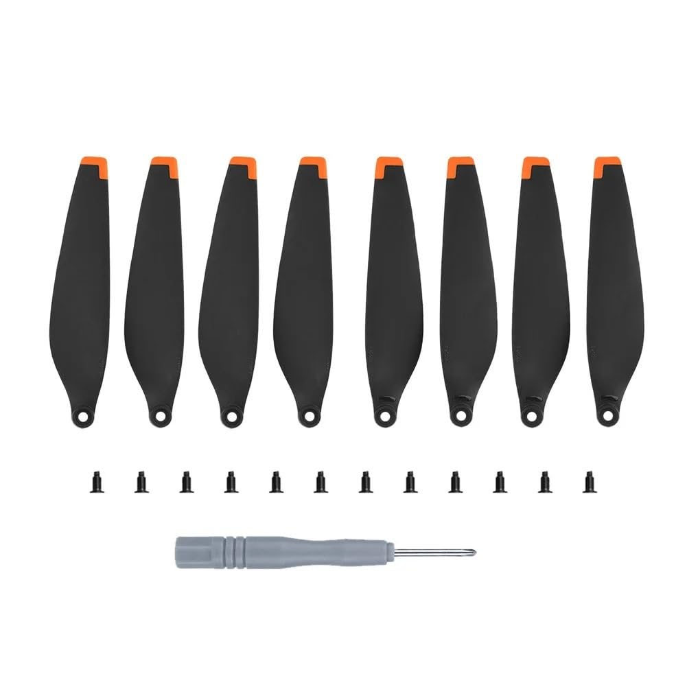 Propeller 8 stücke Drone Klinge Requisiten Ersatz Ersatz Propeller Drone Zubehör Mit Schraube Zubehör Flügel Klinge Low-Noise Kompatibel Mit mini 3 Teil ersetzen(Orange) von BNEAIGHW