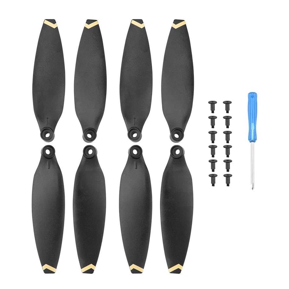 Propeller Drone Propeller Blade Props Ersatzteile Quick-Release Low Noise CW/CCW Propeller Kompatibel mit X8 Mini V2 Zubehör Teil ersetzen(Golden Edge) von BNEAIGHW