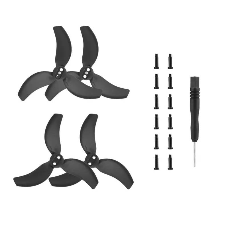 Propeller Propeller 3032S Blattpropeller-Ersatz, geräuschärmer, Schnellspanner, 2 Paar, kompatibel mit Avata 2 Drohnenzubehör Teil ersetzen(2 Pair Black) von BNEAIGHW