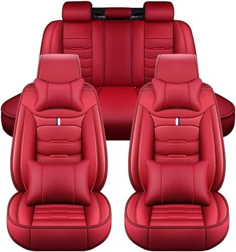 BNJFW Auto Sitzbezug Sets für Qashqai 3.Gen (J12) 2021 2022 2023, Wetterfest, Wasserdicht, rutschfest, Atmungsaktiv Sitzschoner Innere ZubehöR,A/Red-Luxurious von BNJFW