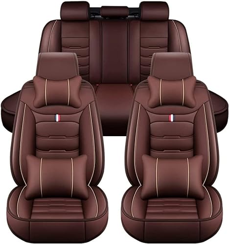 BNJFW Auto Sitzbezug Sets für Skoda Superb III (Typ 3V) 2016 2017 2018 2019 2020 2021 2022, Wetterfest, Wasserdicht, rutschfest, Atmungsaktiv Sitzschoner Innere ZubehöR,A/Coffe-Luxurious von BNJFW