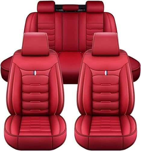 BNJFW Auto Sitzbezug Sets für Toyota Fortuner /SW4 2. Gen (AN150/AN160) 2016 2017 2018 2019 2020, Wetterfest, Wasserdicht, rutschfest, Atmungsaktiv Sitzschoner Innere ZubehöR,A/Red-Standard von BNJFW