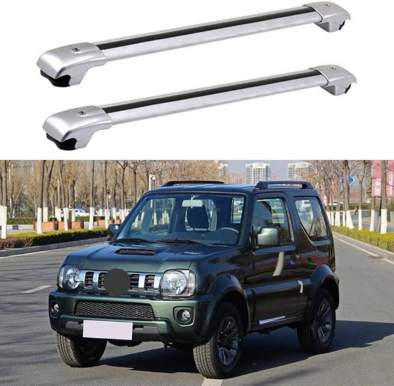 2 Stück Auto-Dachträger für Suzuki Jimny 1998–2018, Querträger, Transport, Aufbewahrung, Dachgepäckträger, Schienenträger, Modifikationszubehör von BNMJY