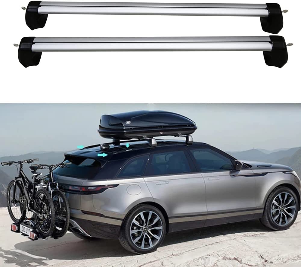 2 Stück Querträger für Land Rover Range Rover Velar 2017–2019, Dachträger, Auto-Top-Gepäckträgerschienen, automatisch abschließbarer Dachgepäckträger, Dachträger für Auto von BNMJY