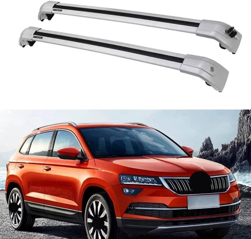 2-teilige Autodachgepäckträger für Skoda Karoq SUV 2017-2022, Querstangen, Transport, Lagerung, Dachgepäckträger, Relingträger, Umbauzubehör von BNMJY