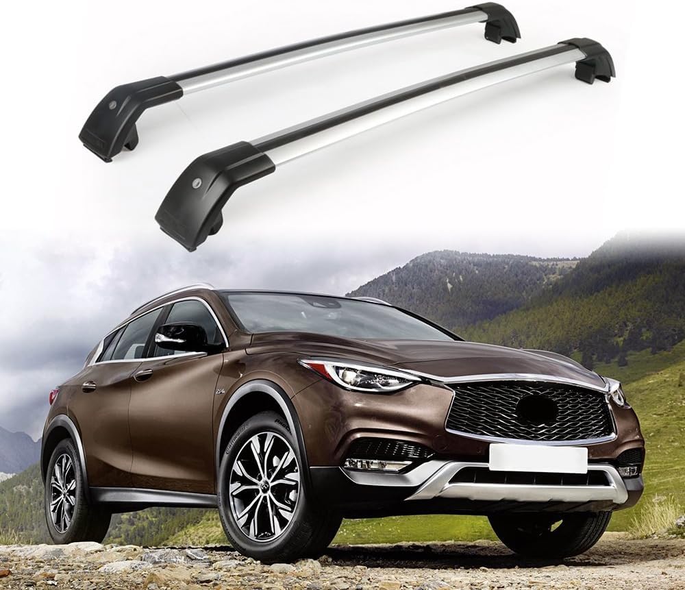 Abschließbare Aluminium-Autodachträger ohne Schiene, Anti-Diebstahl-Gepäck für 2016–2019 Infiniti QX30, universelle Dachträger. von BNMJY