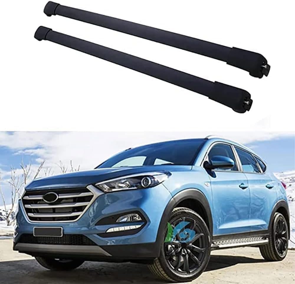 Abschließbare Aluminium-Autodachträger ohne Schiene, Anti-Diebstahl-Gepäck für Hyundai Tucson 2015–2019, universelle Dachträger. von BNMJY