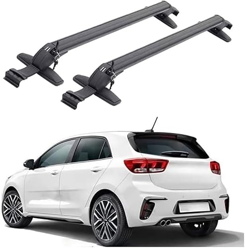 Abschließbare Aluminium-Autodachträger ohne Schiene, Anti-Diebstahl-Gepäck für Kia Rio Schrägheck 2017–2020, universelle Dachträger. von BNMJY