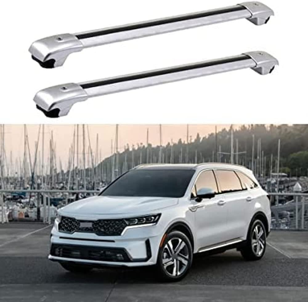 Abschließbare Aluminium-Autodachträger ohne Schiene, Anti-Diebstahl-Gepäck für Kia Sorento 2022 2023, universelle Dachträger. von BNMJY