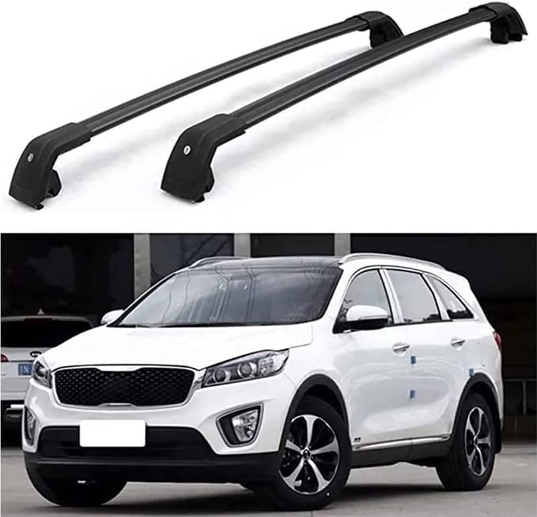 Abschließbare Aluminium-Autodachträger ohne Schiene, Anti-Diebstahl-Gepäck für Kia Sorento III/Prime 2015–2019, universelle Dachträger. von BNMJY