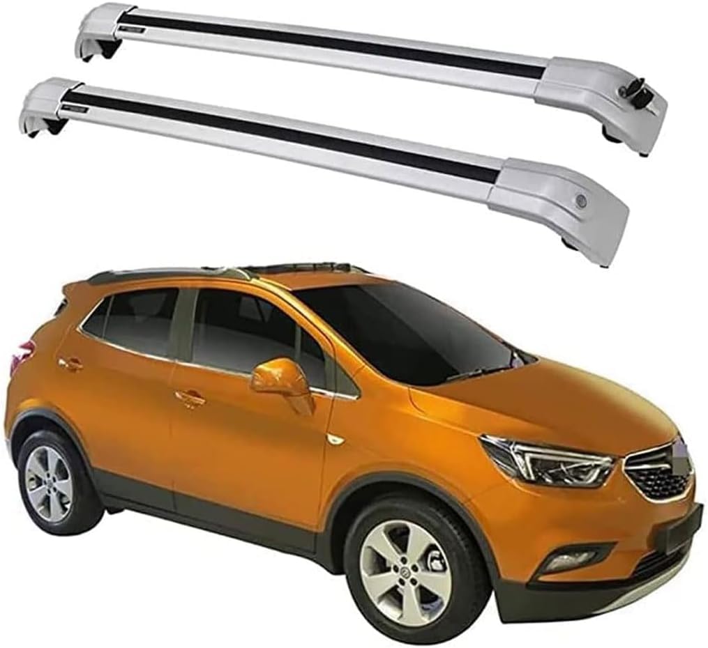 Abschließbare Aluminium-Autodachträger ohne Schiene, Anti-Diebstahl-Gepäck für Opel Mokka X SUV 2016–2022, universelle Dachträger. von BNMJY