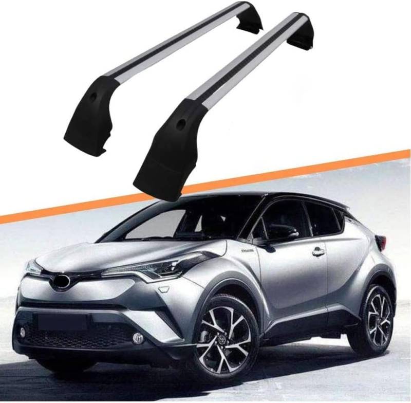 Abschließbare Aluminium-Autodachträger ohne Schiene, Anti-Diebstahl-Gepäck für Toyota CHR 2017–2021, universelle Dachträger. von BNMJY