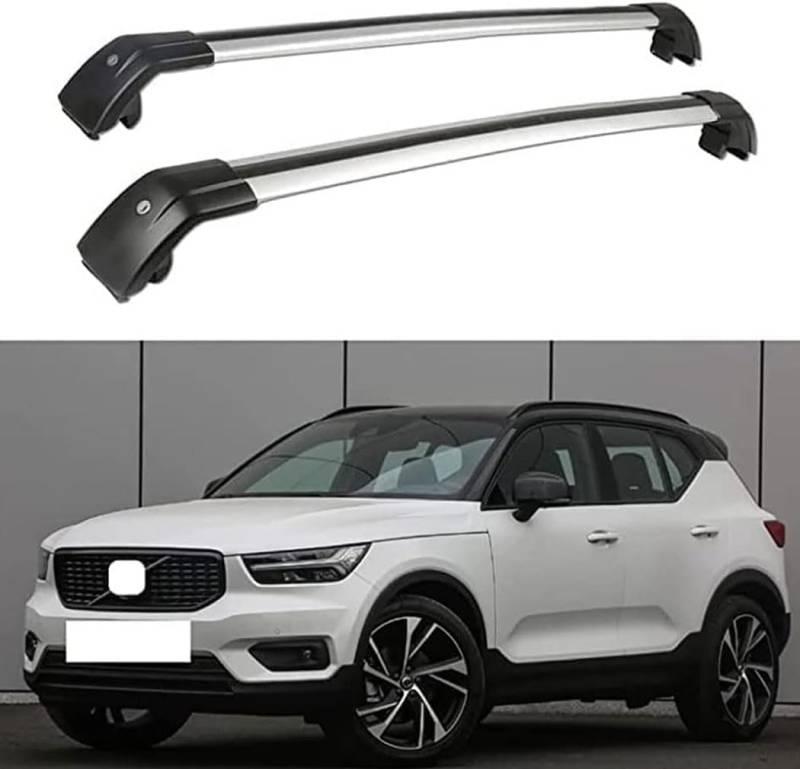 Abschließbare Aluminium-Autodachträger ohne Schiene, Anti-Diebstahl-Gepäck für Volvo XC40 2017–2021, universelle Dachträger. von BNMJY