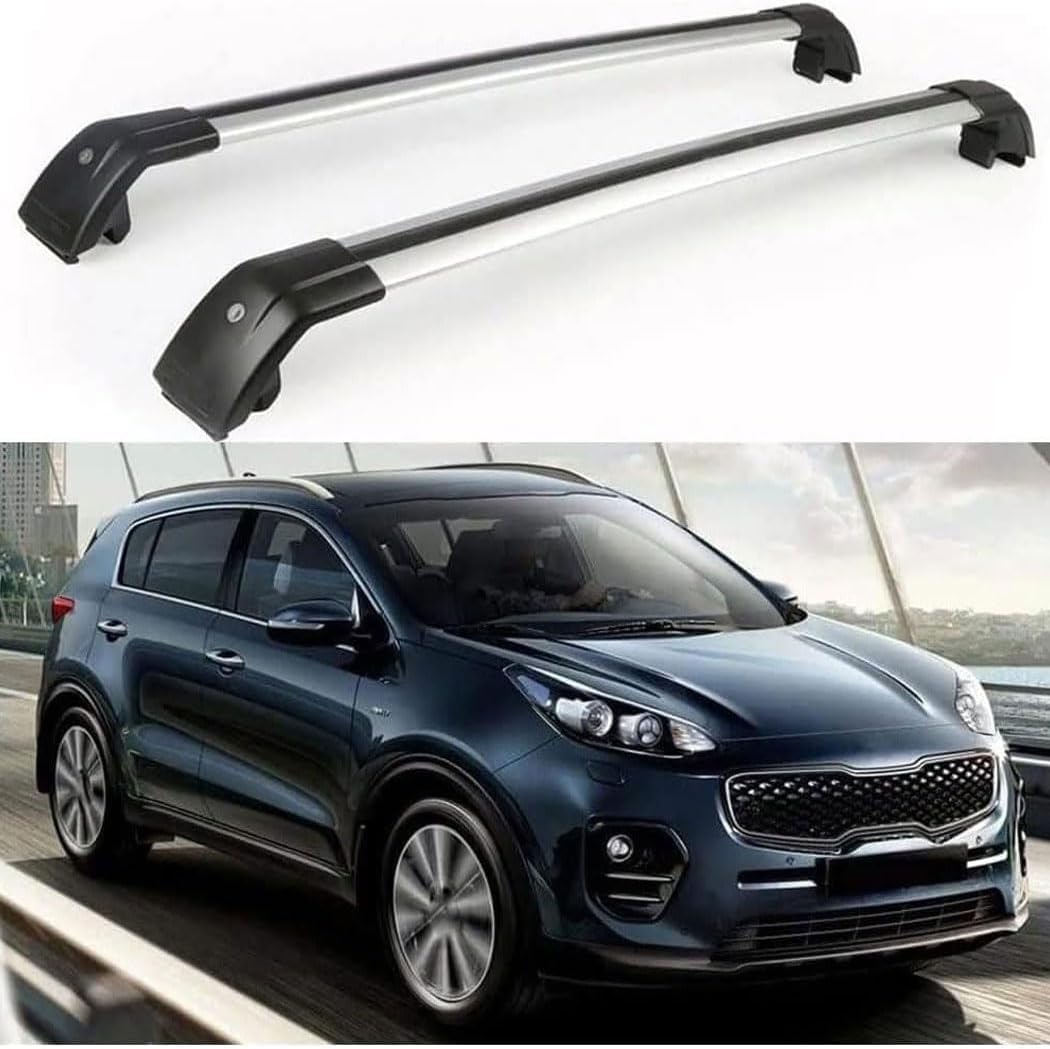 Abschließbarer Aluminium-Dachgepäckträger ohne Reling, Diebstahlschutz, für KIA Sportage 2015–2020, universeller Dachgepäckträger. von BNMJY