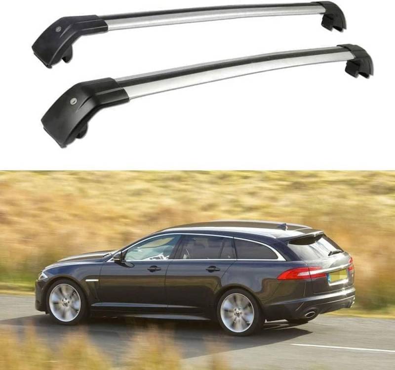 Abschließbarer Aluminium-Dachgepäckträger ohne Reling, Diebstahlschutz für Jaguar XF Sportbrake 2010–2016, universeller Dachgepäckträger. von BNMJY