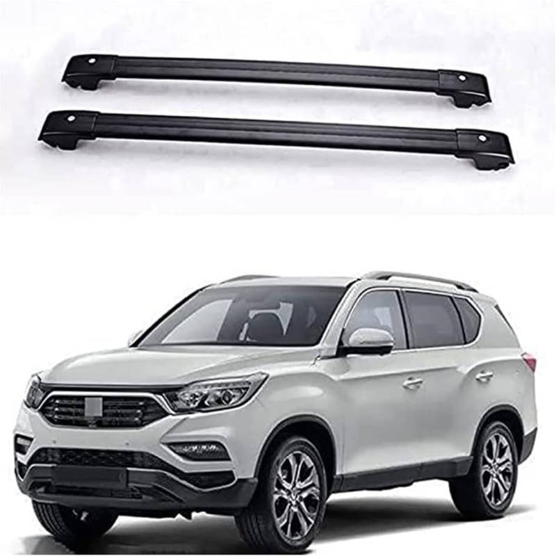 Abschließbarer Aluminium-Dachgepäckträger ohne Reling, Diebstahlschutz für SsangYong Rexton 2017–2020, universeller Dachgepäckträger. von BNMJY