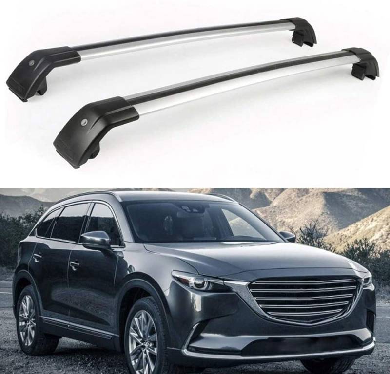 Aluminium-Autodachträger für Mazda CX-9 2016–2021, Schienenträger, Querträger, Autozubehör von BNMJY