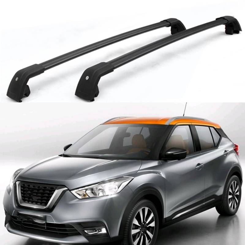 Aluminium-Autodachträger für Nissan Kicks 2018–2023, Schienenträger, Querträger, Autozubehör von BNMJY