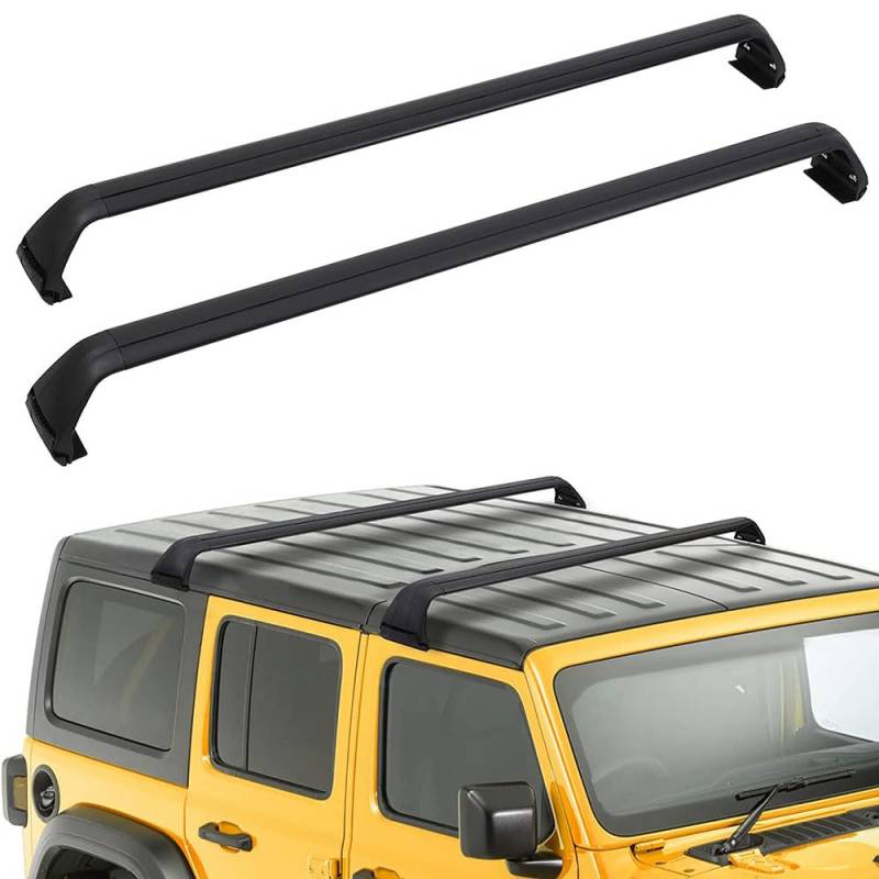 Aluminium-Dachträger für Jeep Wrangler JK JL Gladiator JT 4-Türer 2007-2023 Relingträger-Querträger Autozubehör von BNMJY