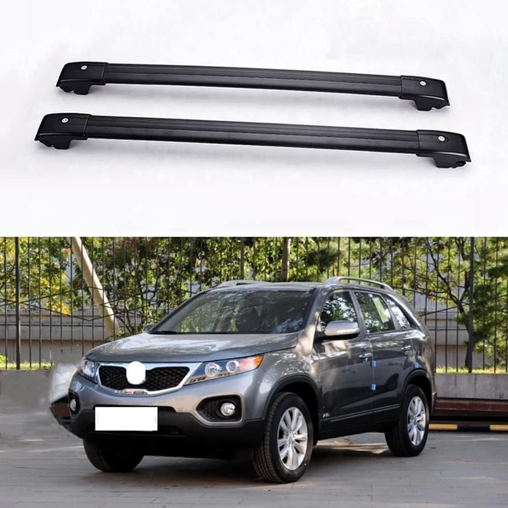 Auto-Dachträger für Kia Sorento R SUV 2010–2014, Aluminium-Anti-Rost-Querstange, Dachgepäck-Ersatzteile,B von BNMJY